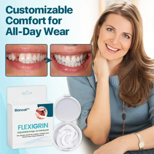 Biancat™ FlexiGrin Adjustable Snap-on Dentures